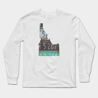 Vintage Idaho License Plates Long Sleeve T-Shirt